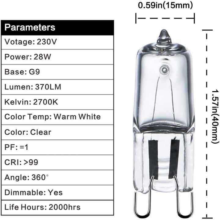 G9 25W & 28W LED Bulbs – Energy-Efficient Lighting for Modern Spaces (10/12pc) G9 25W & 28W LED Bulbs – Energy-Efficient Lighting for Modern Spaces (10/12pc)